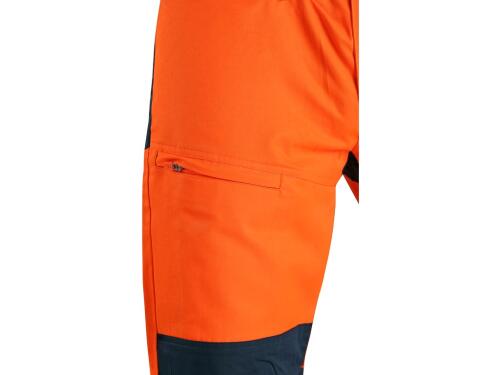 Kalhoty CXS HALIFAX, výstražné se síťovinou, pánské, oranžovo-modré, vel. 54